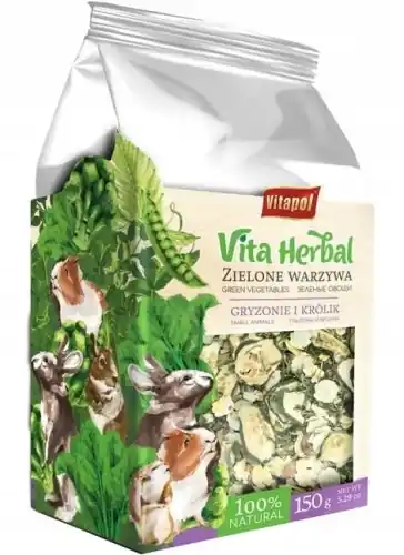 Tylko do końca tygodnia Vitapol Vita Herbal ZIELONE WARZYWA gryzonie 150g