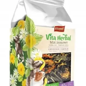 Zniżka VITAPOL Herbal Mix zio艂owy dla gryzoni kr贸lika 40g