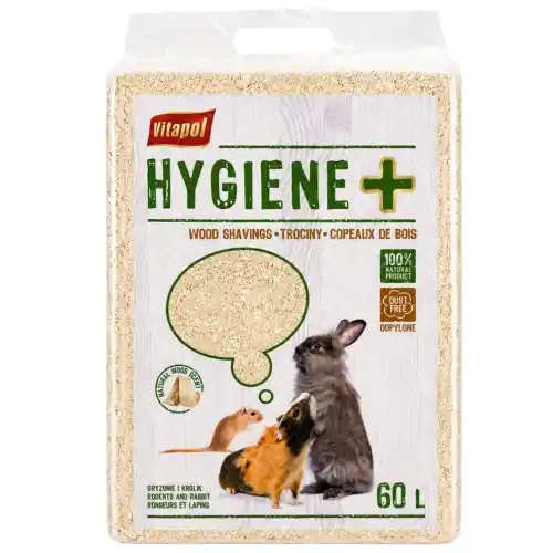 Vitapol Hygiene+ naturalne trociny 艣ci贸艂ka dla kr贸lika gryzoni odpylone 60l Oferta