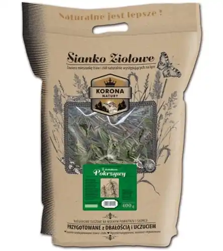 Okazja Natural-Vit Sianko zio艂owe z pokrzyw膮 400g Gryzo艅 kr贸lik
