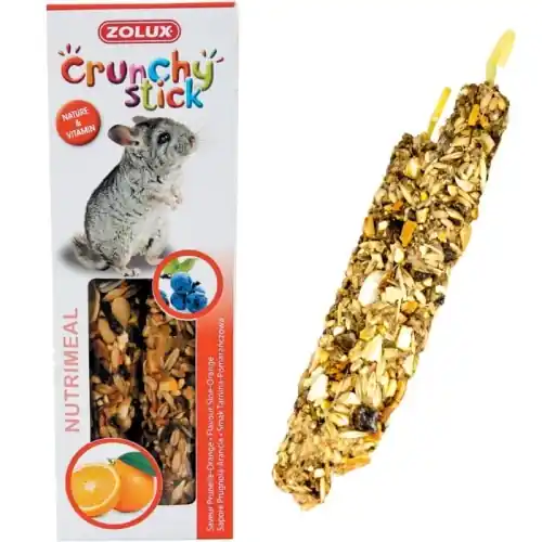 Darmowy zwrot Kolba Zolux Crunchy Stick Tarnina Pomara艅cza dla Szynszyli Gryzoni 115g
