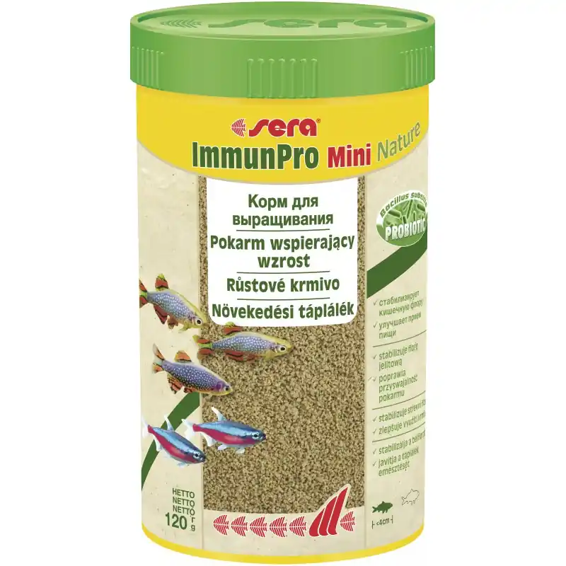 Niska cena SERA ImmunPro Mini Nature - Pokarm wspierający wzrost 120 g