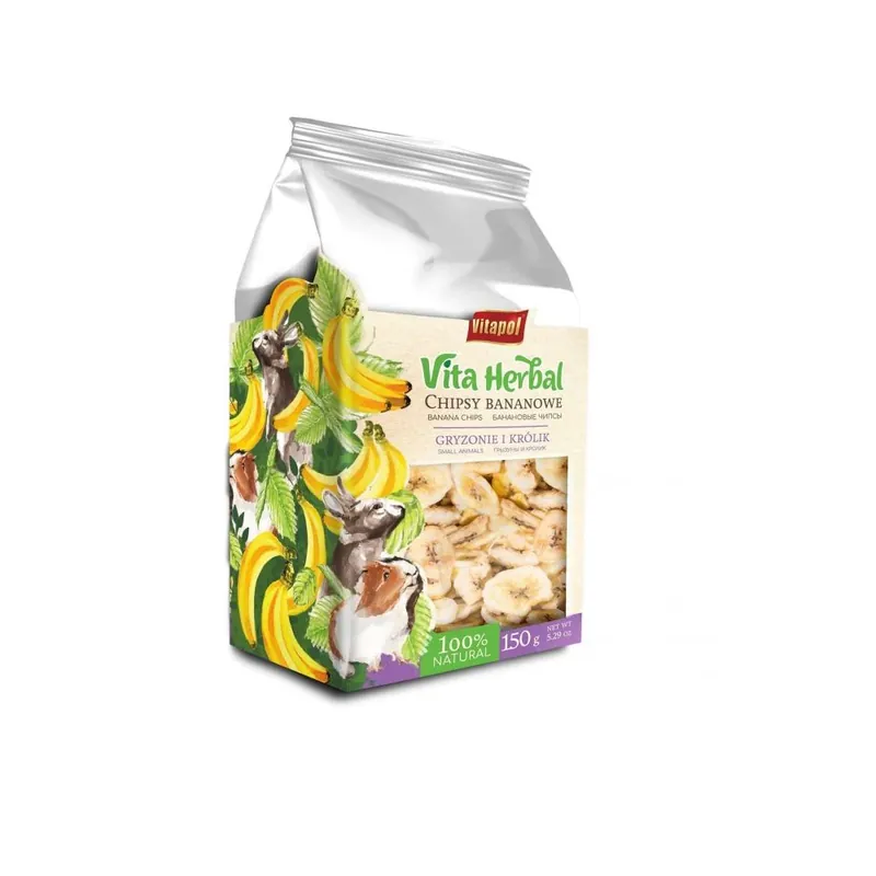 Zniżka Vitapol Vita Herbal Dla Gryzoni i Królika Chipsy Bananowe 150 g