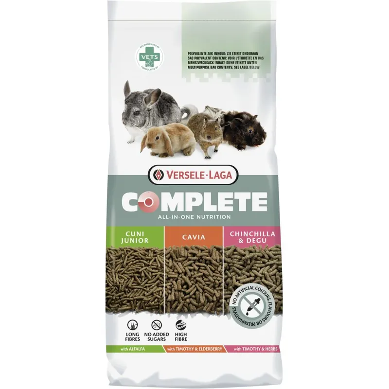 Bestseller Versele Laga Chinchilla & Degu Complete Karma Dla Szynszyli i Koszatniczek 8 kg