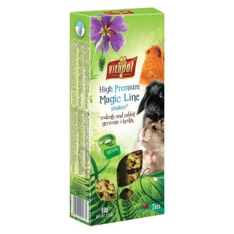 Vitapol Smakers Magic Line Pokarm dla gryzoni i królika z ogórkiem 90 g 2 szt. Cena promocyjna