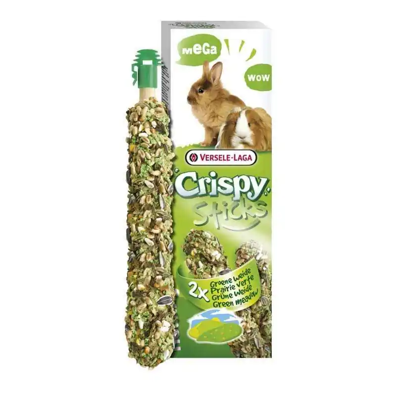 2 kolby dla królików i kawii domowych Versele Laga Mega Sticks Rabbits-Guinea Pigs "Green Meadow" 140g Oferta limitowana