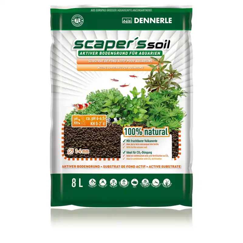 Super okazja DENNERLE Scapers Soil BLACK [8l] 1-4mmpodłoże aktywne - czarne
