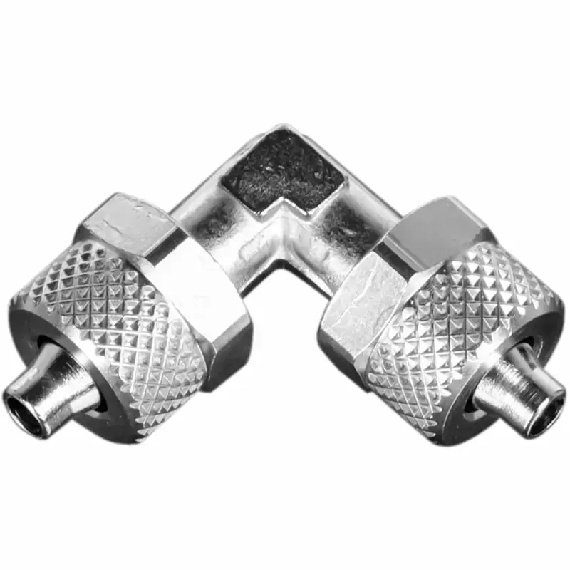 Najlepsza cena Kolanko metalowe z zaciskami na wężyk 6mm