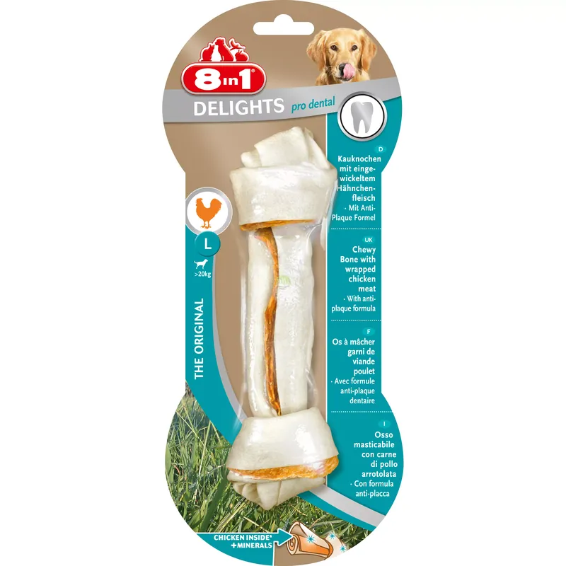 8IN1 Przysmak dla psa kość dentystyczna Delights Pro Dental L 1szt. Super okazja