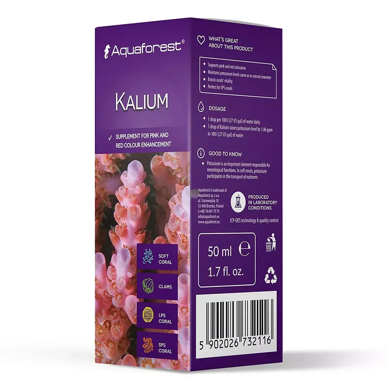 Aquaforest Kalium 50ml - potas w płynie Bezpieczna płatność