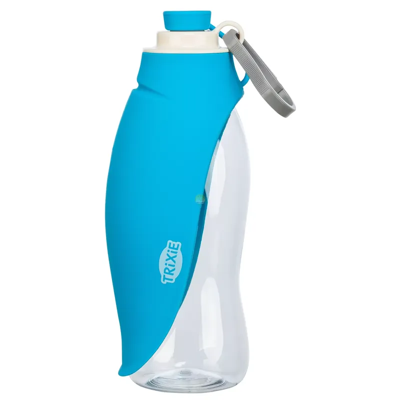 Taniej Butelka z miską, dla psa, mix kolorów, 0,55l, plastik/silikon
