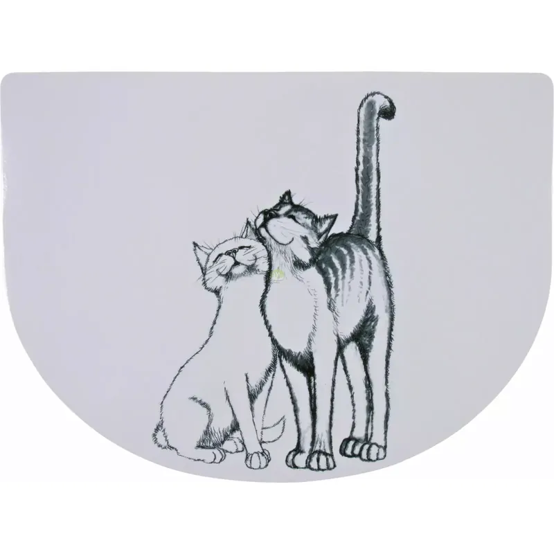 Popularny Podkładka pod miski Pussy Cat 40 x 30cm półokrągła