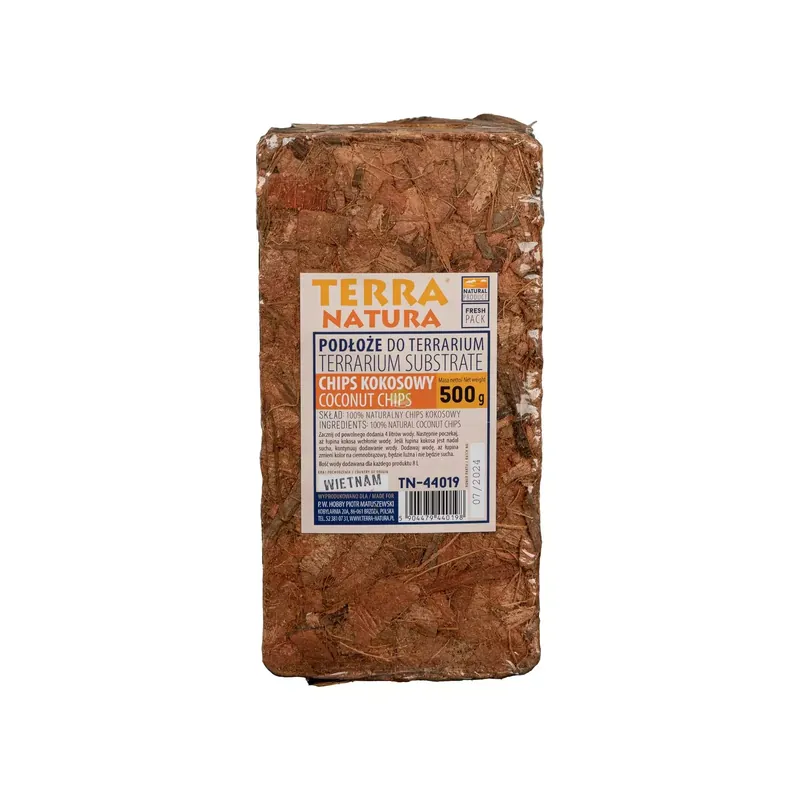 Obniżka ceny Podłoże chips kokosowy, do terraium, 500g