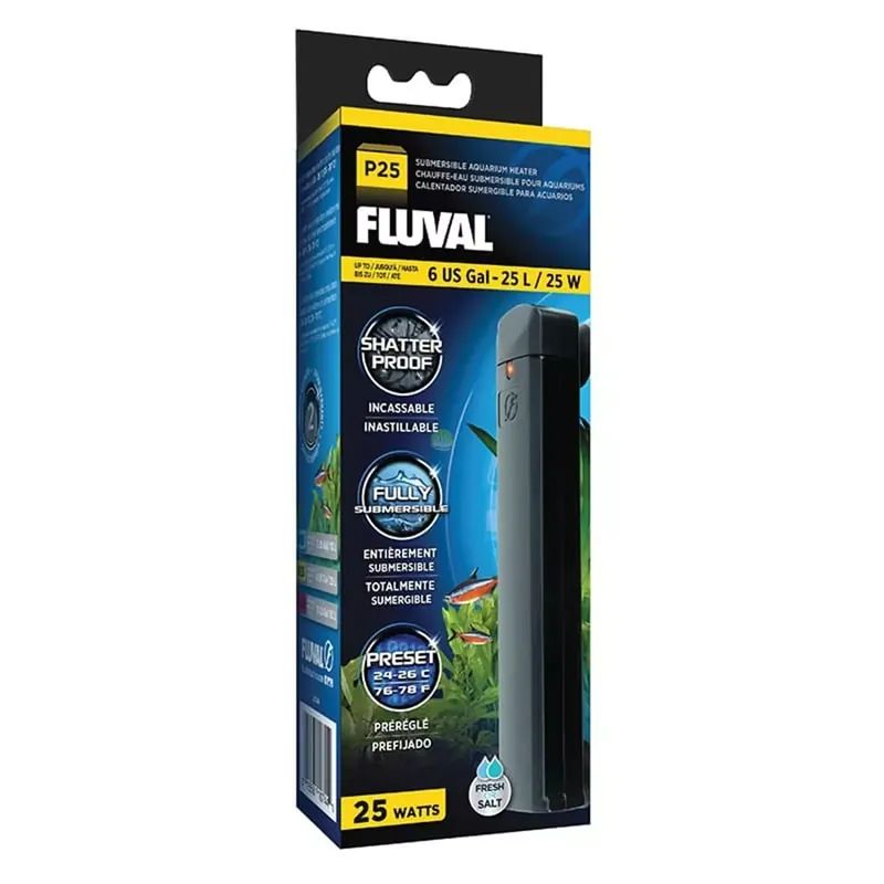 Niska cena Pre-set Aquarium Heater, wstępnie ustawiona grzałka akwariowa, 25W, z wbudowanym termostatem, 24-26 st, do 25l, 15x3x1,75cm