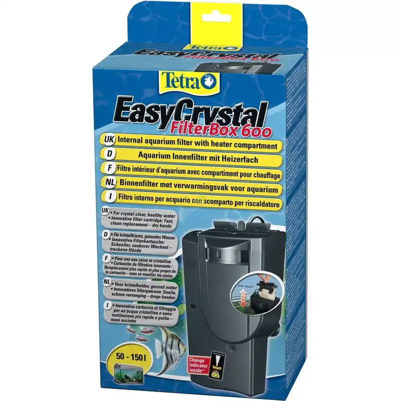 Bezpieczna płatność Tetra EasyCrystal FilterBox 600 [600l/h]filtr wewnętrzny z opcją kaskady do akwarium 50-150l