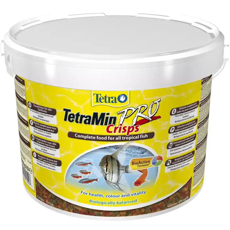 Zniżka TetraMin Pro Crisps [10l wiaderko]pokarm podstawowy dla ryb ozdobnych (płatki)