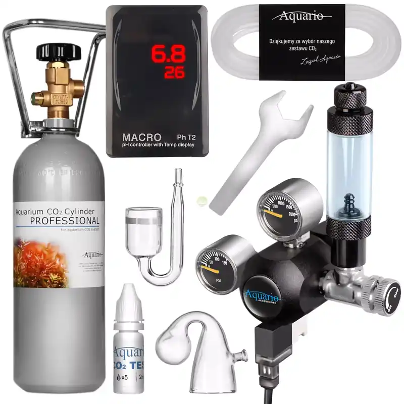 Zestaw CO2 BLACK EXCLUSIVE (z komputerem pH Macro AQUA) z butlą 2.1l Niska cena