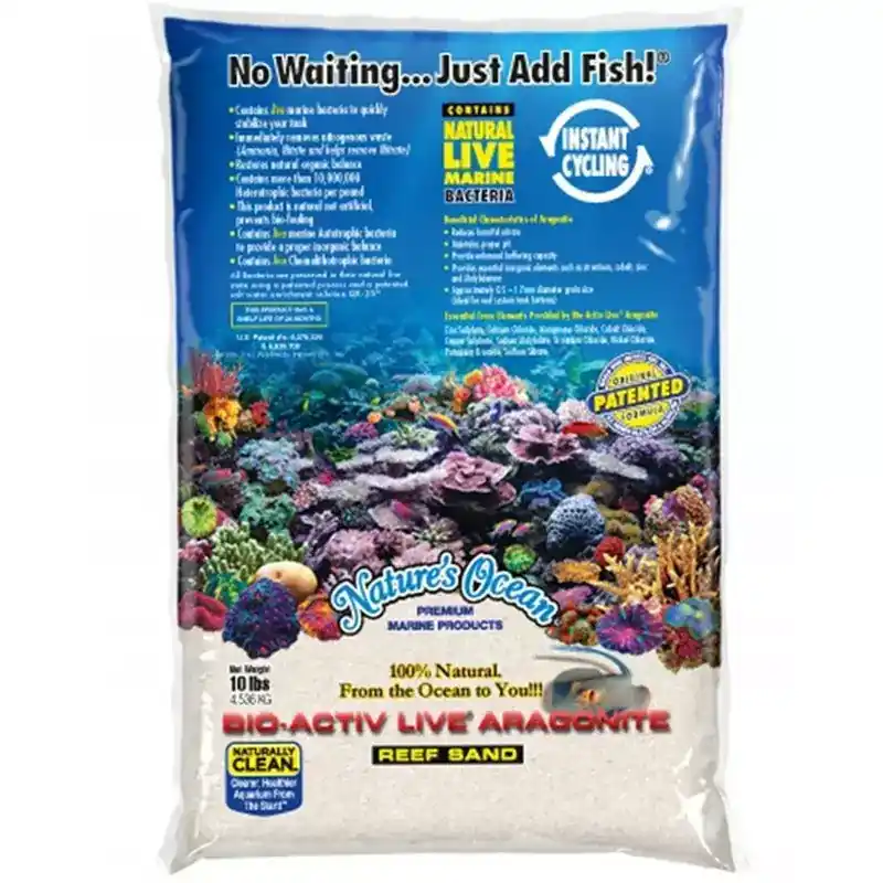 Hit cenowy Natures Ocean Bio-Activ Live Sand 0.5-1.7 mm 4.5 kgnaturalny piasek morski z bakteriami