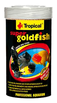 Ostatnie sztuki TROPICAL SUPER GOLDFISH MINI STICKS - wieloskładnikowy pokarm dla złotych rybek odmian lionhead, oranda i ranchu