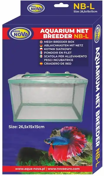 Tylko dziś AQUA NOVA Aquarium Net Breeder NB-L 26,5x15x15cm (NB-L) - Kotnik siatkowy