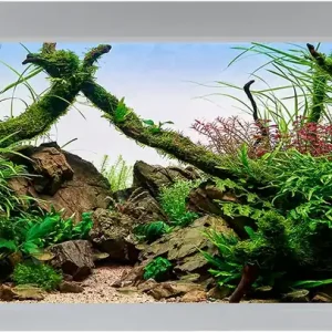 AKVASTABIL Akwarium Fusion 130x50x54cm 325L Białe (A10130W) - Zestaw akwariowy z pokrywą Nowość