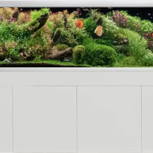 Bezpieczne zakupy AKVASTABIL Zestaw Akwariowy Fusion 1250l LED Biały - Zawiera akwarium, pokrywa, szafka