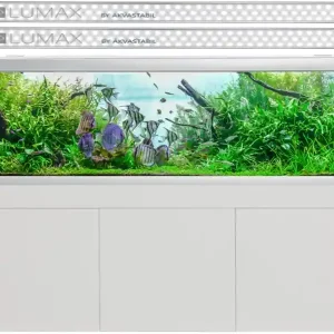 AKVASTABIL Zestaw Akwariowy Fusion 900l LED Biały - Zawiera akwarium, oświetlenie 4xLED, pokrywa, szafka Popularny