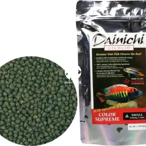 DAINICHI (Termin 01.2022) Cichlid Color Supreme Sinking 500g small - Silnie wybarwiający pokarm dla pielęgnic mięsożernych i wszystkożernych Bezpieczne zakupy