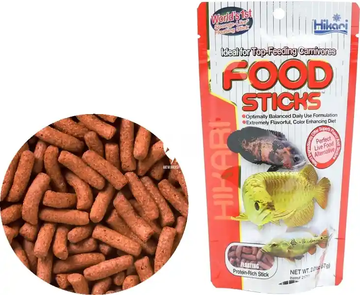 HIKARI Food Sticks 57g (21711) - Pływający pokarm dla mięsożernych ryb tropikalnych Wysoka jakość