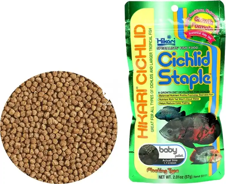 Najlepsza cena HIKARI Cichlid Staple Baby 57g (03111) - Pływający pokarm dla pielęgnic i innych ryb tropikalnych