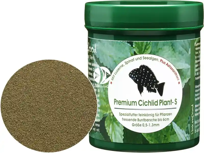 Super okazja NATUREFOOD Premium Cichlid Plant S 45g (37510) - Tonący pokarm dla wszystkich roślinożernych pielęgnic