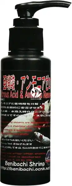BENIBACHI Ammonia Remover 100ml (c5BENIAR100) - Usuwa trujący amoniak i azotyny z krewetkarium Do wyczerpania zapasów