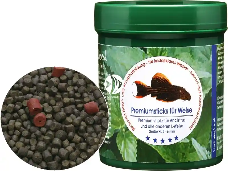 NATUREFOOD Premiumsticks für Welse 60g (34410) - Tonący pokarm dla zbrojników i sumików Łatwy zwrot