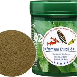 NATUREFOOD Premium Kristall S 55g (31121) - Tonący pokarm dla ryb wszystkożernych i mięsożernych Wysoka jakość