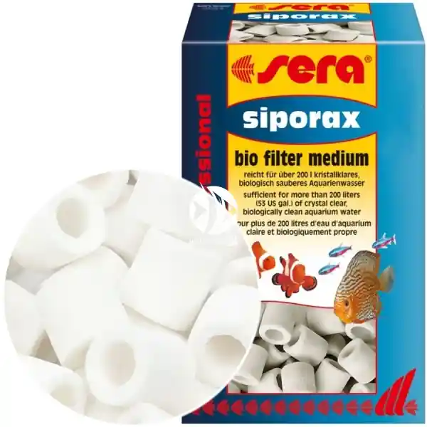 Nowy SERA Siporax 1L (08472) - Wkład biologiczny do filtrów akwariowych