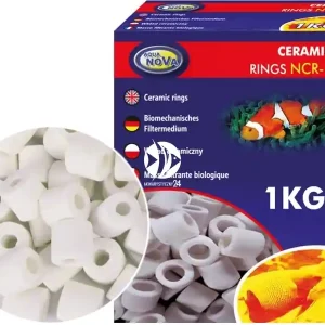 AQUA NOVA Ceramic Rings 1kg (NCR-1) - Ceramika, wkład do filtrów w akwariach i oczkach wodnych Hit sprzedaży