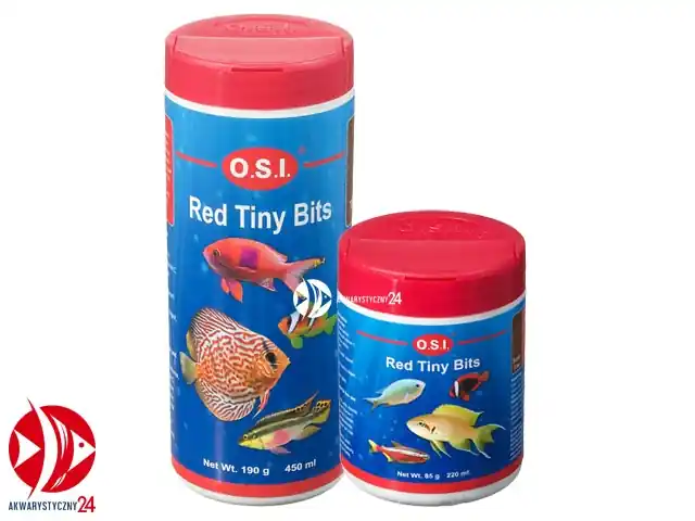 O.S.I. RED TINY BITS 400ml - 190g - Smakowity pokarm dla ryb morskich i słodkowodnych Popularny