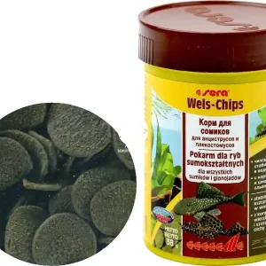 Bezpieczne zakupy SERA Wels-Chips 100ml (00510) - Specjalny pokarm dla ryb akwariowych zwłaszcza glonojadów i sumików