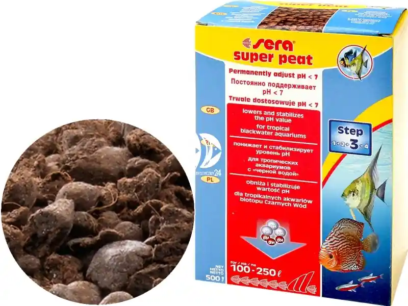 SERA Super Peat 500g (08410) - Wkład do filtra do akwarium wprowadzający związki humusowe Popularny