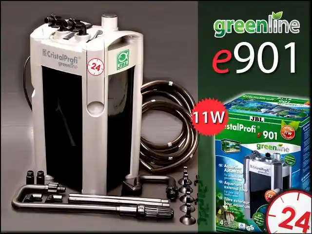 Zamów teraz JBL CRISTALPROFI GREENLINE e901 (60211) - Energooszczędny filtr zewnętrzny do akwarium 90-300l