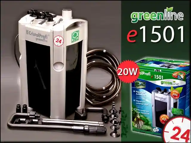 Szybka wysyłka JBL CRISTALPROFI GREENLINE e1501 (60212) - Energooszczędny filtr zewnętrzny do akwarium 160-600l