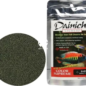 DAINICHI (Termin 01.2022) Cichlid Color Supreme Sinking 100g baby - Silnie wybarwiający pokarm dla pielęgnic mięsożernych i wszystkożernych Hit sprzedaży