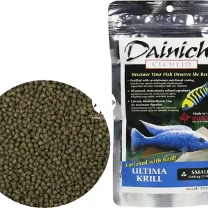 DAINICHI (Termin 01.2022) Cichlid Ultima Krill Sinking 500g small - Doskonale zbilansowany pokarm wspomagający szybki wzrost i prawidłowy rozwój pielęgnic Hit sprzedaży