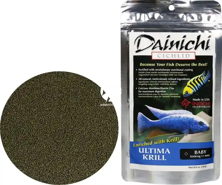 DAINICHI (Termin 01.2022) Cichlid Ultima Krill Sinking 250g baby - Doskonale zbilansowany pokarm wspomagający szybki wzrost i prawidłowy rozwój pielęgnic Sprawdź teraz