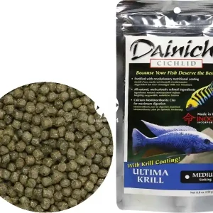 DAINICHI (Termin 01.2022) Cichlid Ultima Krill Sinking 250g medium - Doskonale zbilansowany pokarm wspomagający szybki wzrost i prawidłowy rozwój pielęgnic Taniej