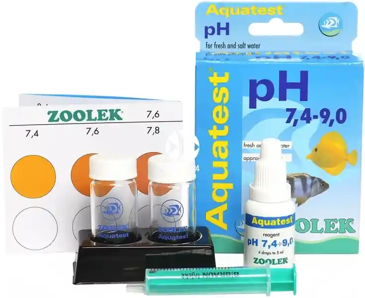 Łatwy zwrot ZOOLEK (Termin 27.01.2026) Aqua Test pH 7.4-9.0 (1110) - Test na pH w zakresie 7.4-9.0 do akwarium słodkowodnego i morskiego