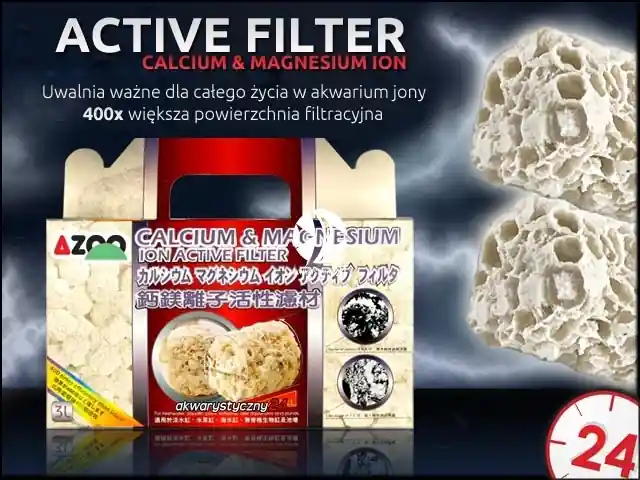 Szybka dostawa AZOO Active Filer Calcium & Magnesium Ion (drobny) 1L (AZ16066) - Wkład biologiczny, uwalniający korzystne jony pierwiastków śladowych