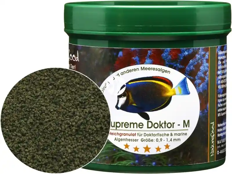 NATUREFOOD Supreme Doktor M 120g (38720) - Tonący pokarm dla pokolców, roślinożernych ryb morskich i słodkowodnych Zniżka