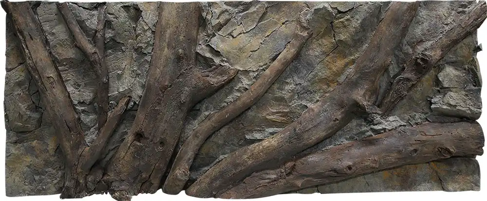 Kup teraz AQUADECOR Tło 3D Korzeń Skała 120x50cm - Tło do akwarium, zawiera motywy skał i korzeni