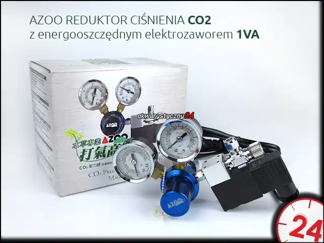 Bezpieczna płatność AZOO REDUKTOR CIŚNIENIA CO2 z energooszczędnym elektrozaworem 1VA (AZ19002) -